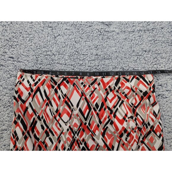 Kasper Knee Length Pencil Skirt Womens 10 Colorful Artsy Lightweight Stretch - Picture 12 of 15